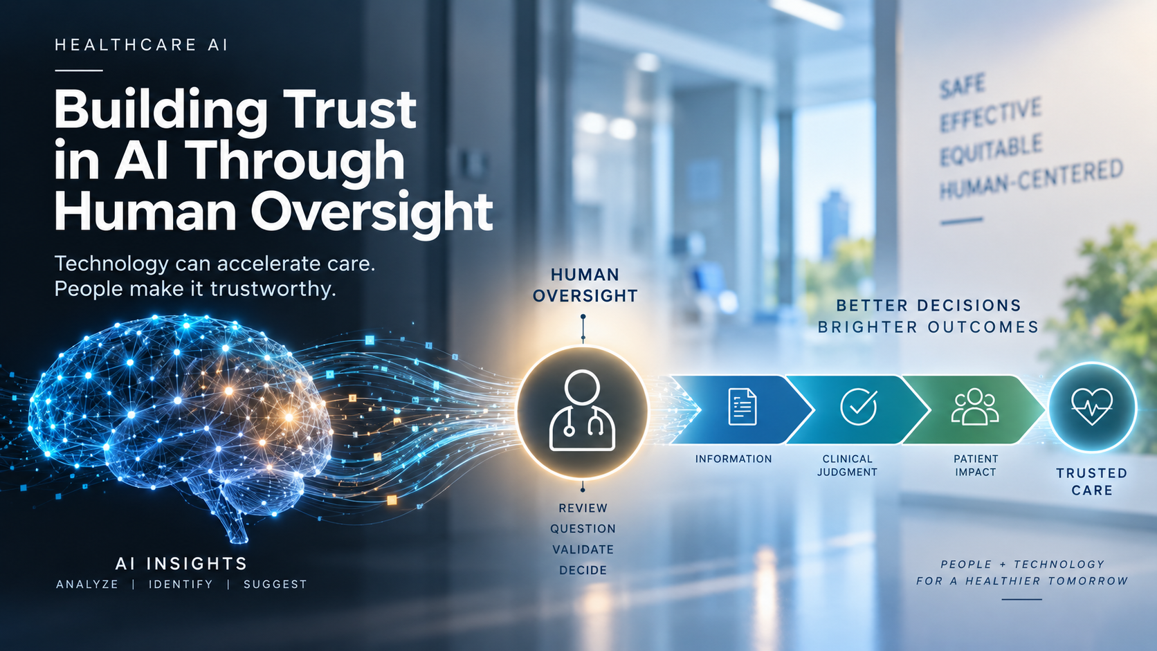 Building Trust in AI Through Human Oversight — healthcare AI with meaningful human review, clinical judgment, and accountability